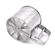 Ручной инструмент для выпечки торта из нержавеющей стали ручной муки порошок сетка чашка сито шейкер, мука, кухня, фильтр E65B