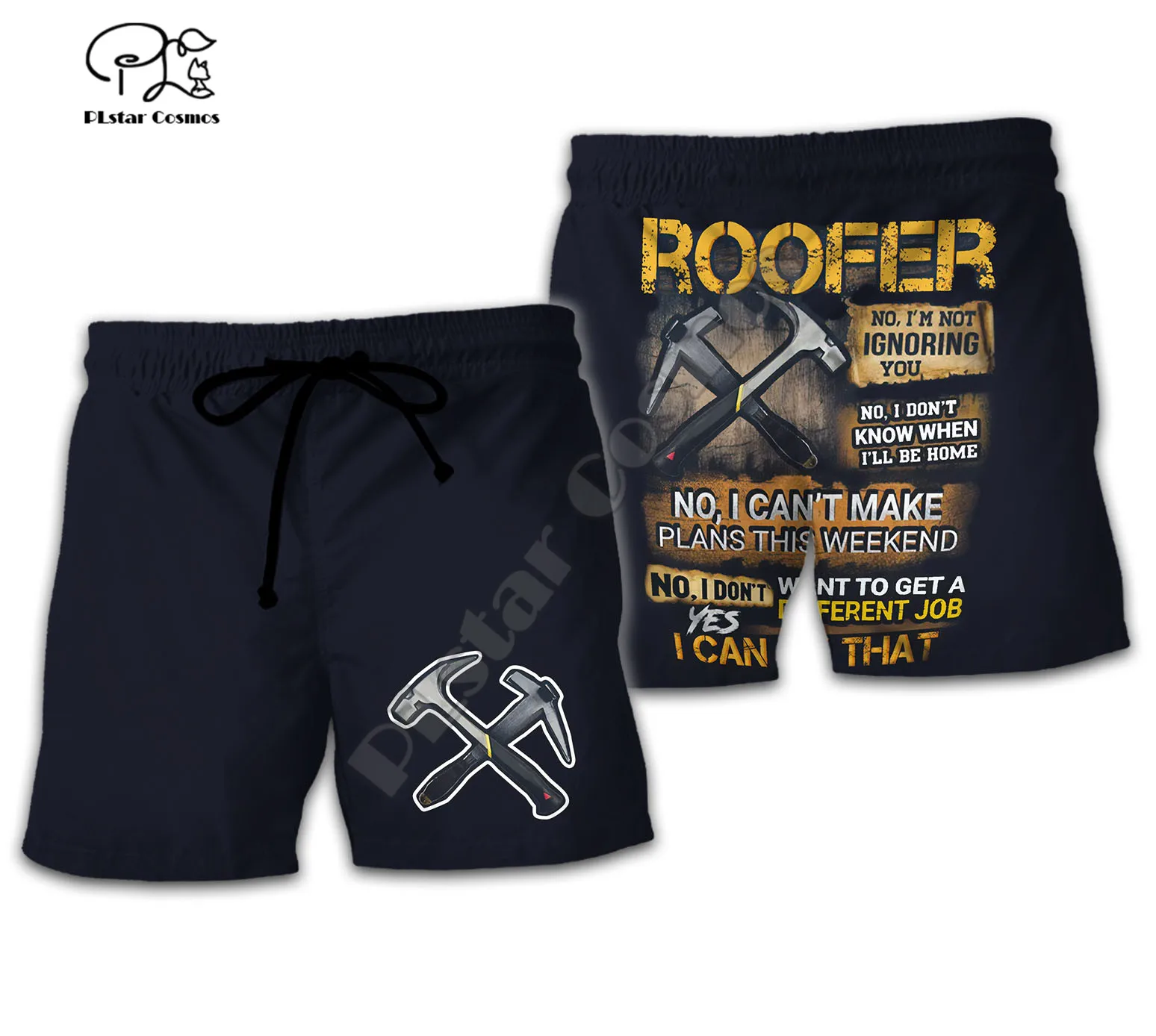 PLstar Cosmos Roofers Art Workers Architects 3D Printed 2021 Newest Fashion Summer Casual Men's Shorts Harajuku Loose Beach R28