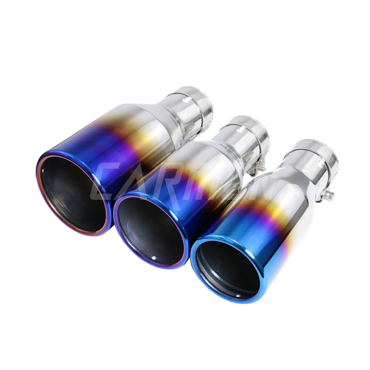 1 piece Stainless Steel burnt blue Exhaust Pipe Muffler Tips for Audi
