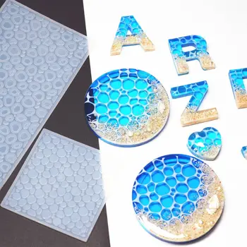 

DIY Handcraft Molds UV Resin Epoxy Resin Silicone Pendant Mould Glue Mold Water Lines Mold Marine Wind Mold Jewelry Making Tools