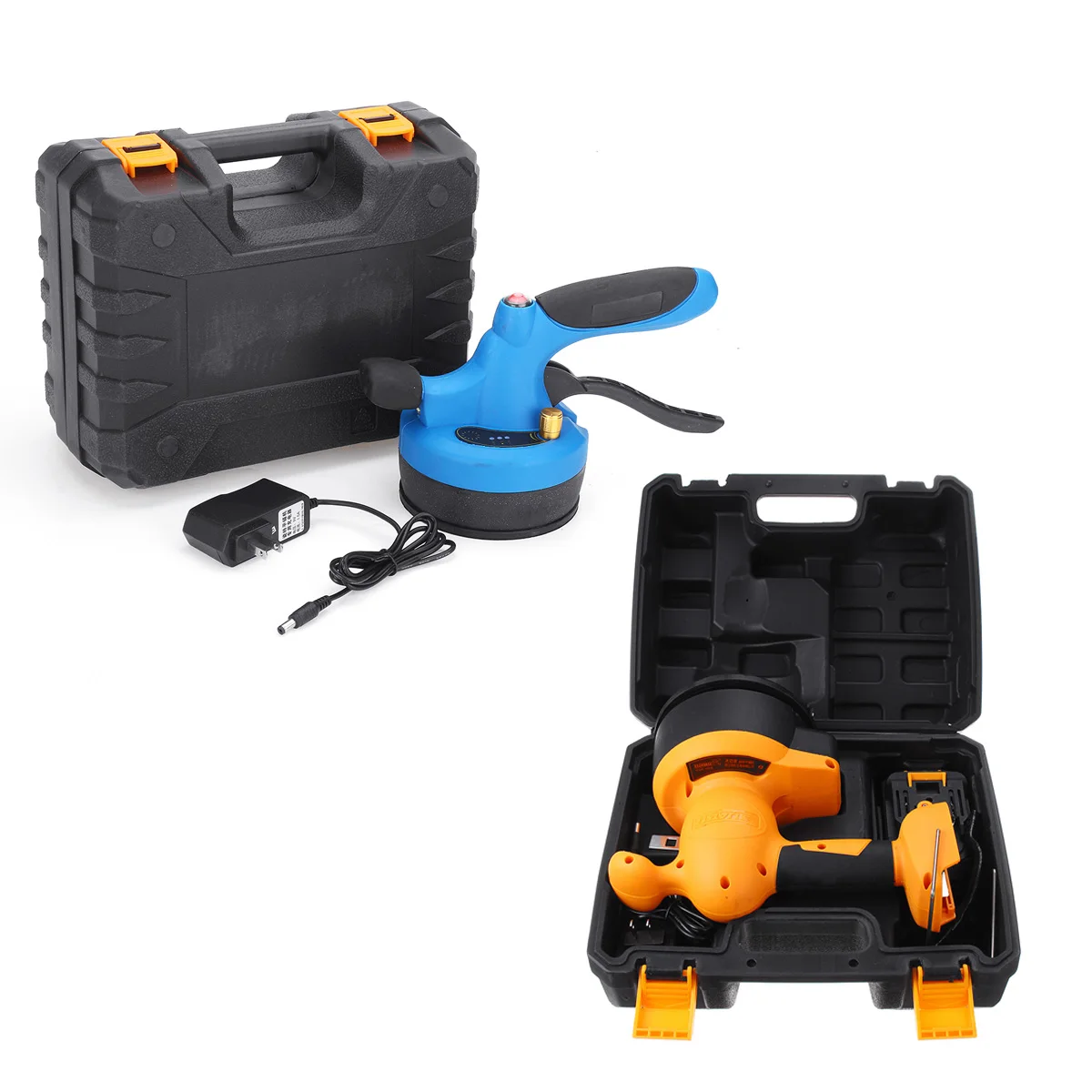 Drillpro 1 комплект оранжевая/синяя плитка для плитки, нивелировочная машина, плитка для пола, портативный инструмент питания, вибратор на присоске, регулируемая светодиодная лампа