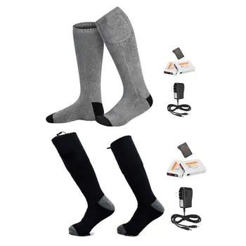 

Warm Heating Socks Remote Control Electric Hot Socks Cotton Socks Black/grey High Temperature Heating Strong Heat Insulation