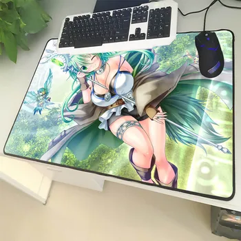 

XGZ Large Size Mouse Pad Lock Edge Cartoon Sexy Big Breasted Girl Laptop PC Table Mat Rubber Non-slip Universal for Game Lol Cs