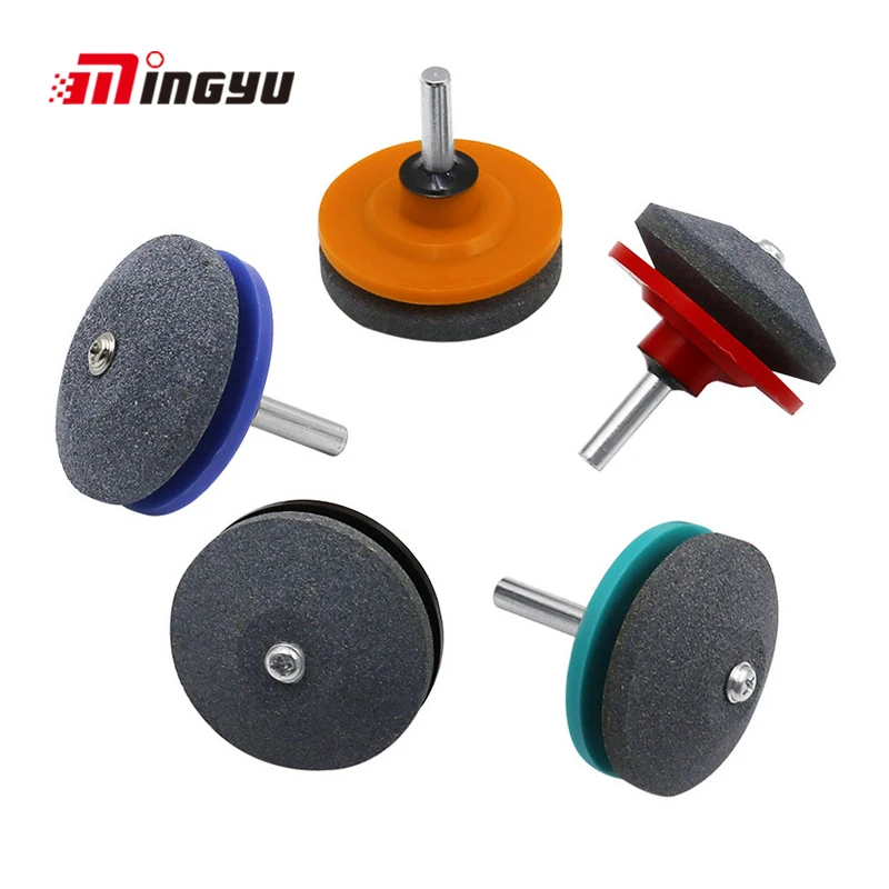 

1pcs 6.35mm Shank 50mm Lawn Mower Faster Sharpening Drill Tool Universal Knife Blade Sharpener Stone For Power Hand Drill