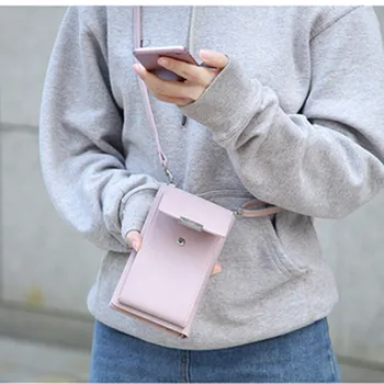 

2020 Korean-style Fashion Large Capacity Over-the-shoulder Bag Solid Color Multi-functional Phone Bag Women's Small Bag
