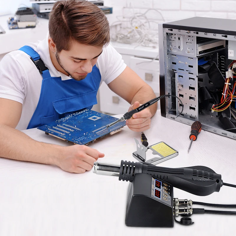 Паяльная станция JCD LCD BGA SMD 8898 пистолет горячего воздуха с регулируемой