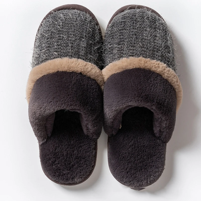 

Female Slippers Mixed Colors Furry Slippers Memory Foam Slippers Women Indoor Plush Warm Home Slippers Suede Women Shoes 2020