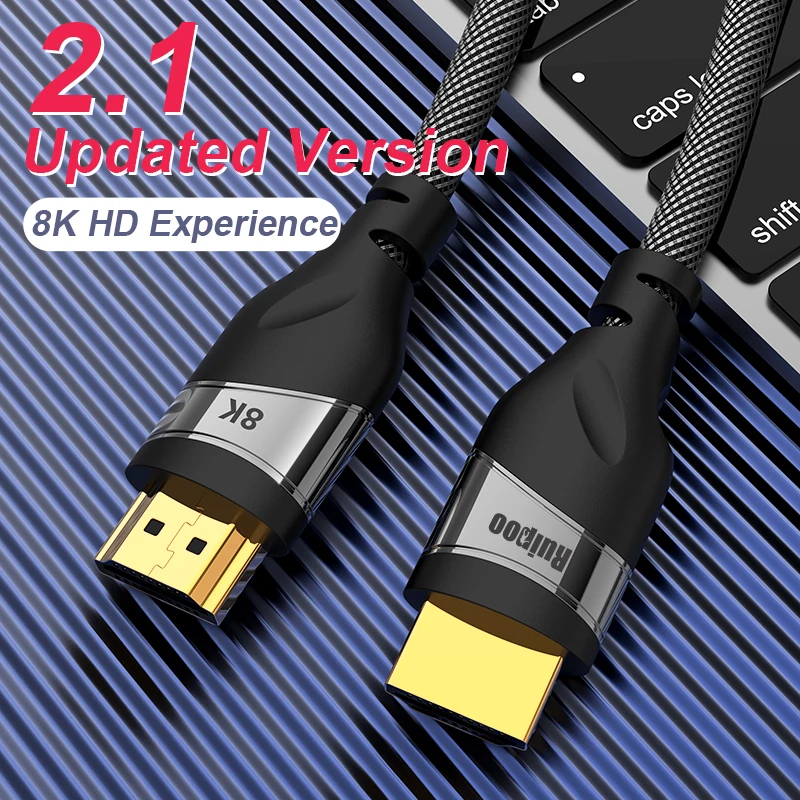 

HDMI 2.1 cable 4K 120HZ hdmi High Speed 8K 60 HZ UHD HDR 48Gbps cable HDMI Ycbcr4:4:4 Converter for PS4 HDTVs Projectors