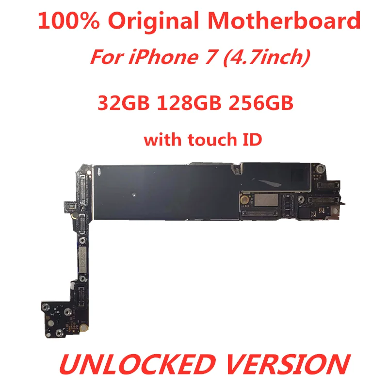 Оригинальная материнская плата для iphone 7 разблокированная с Touch ID/NO ID logic compact icloud