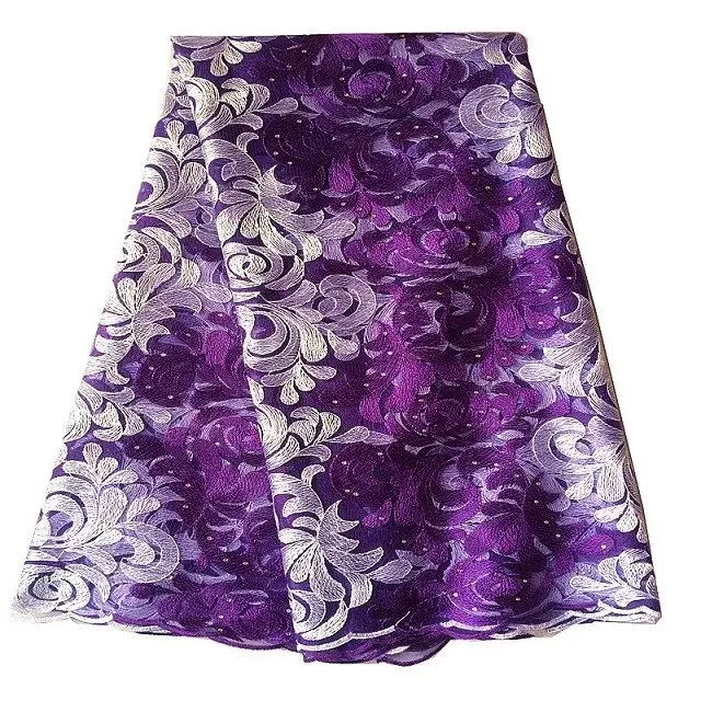african lace fabric purple