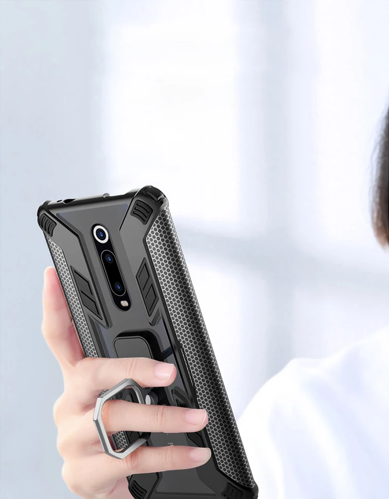 Ikrsses для Xiao mi Red mi K20 Pro автомобильный чехол с магнитным кольцом для Xiao mi Red mi Note 7 8 mi 9T Pro 360 чехол все включено
