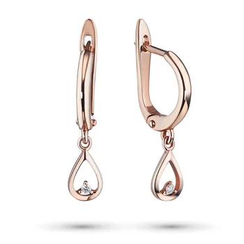 

Earrings made of red gold with diamond e0201sg10174700