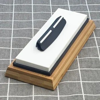 

Grit 600 3 pieces set grinding system water honing Tool Professional knife sharpening stone whetstone bamboo base angle guide