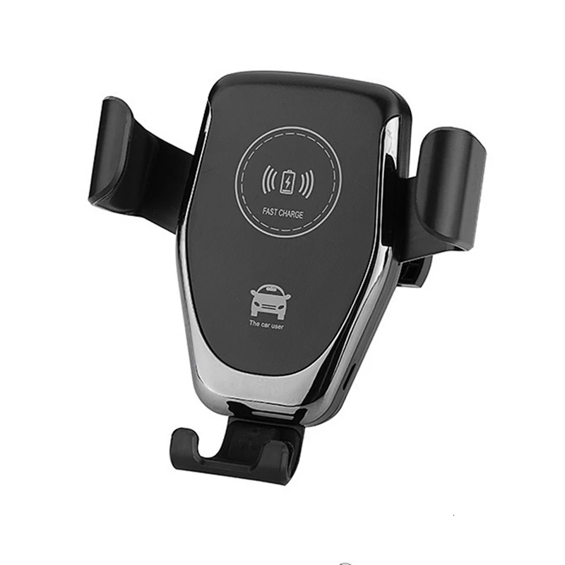 Черный Car Air Mount Holder Fast Charging 3.0 for Samsung/Xiaomi/Huawei Wireless Charger Gravity Phone Holder Stand in Car Fast Charge - Цвет: Черный