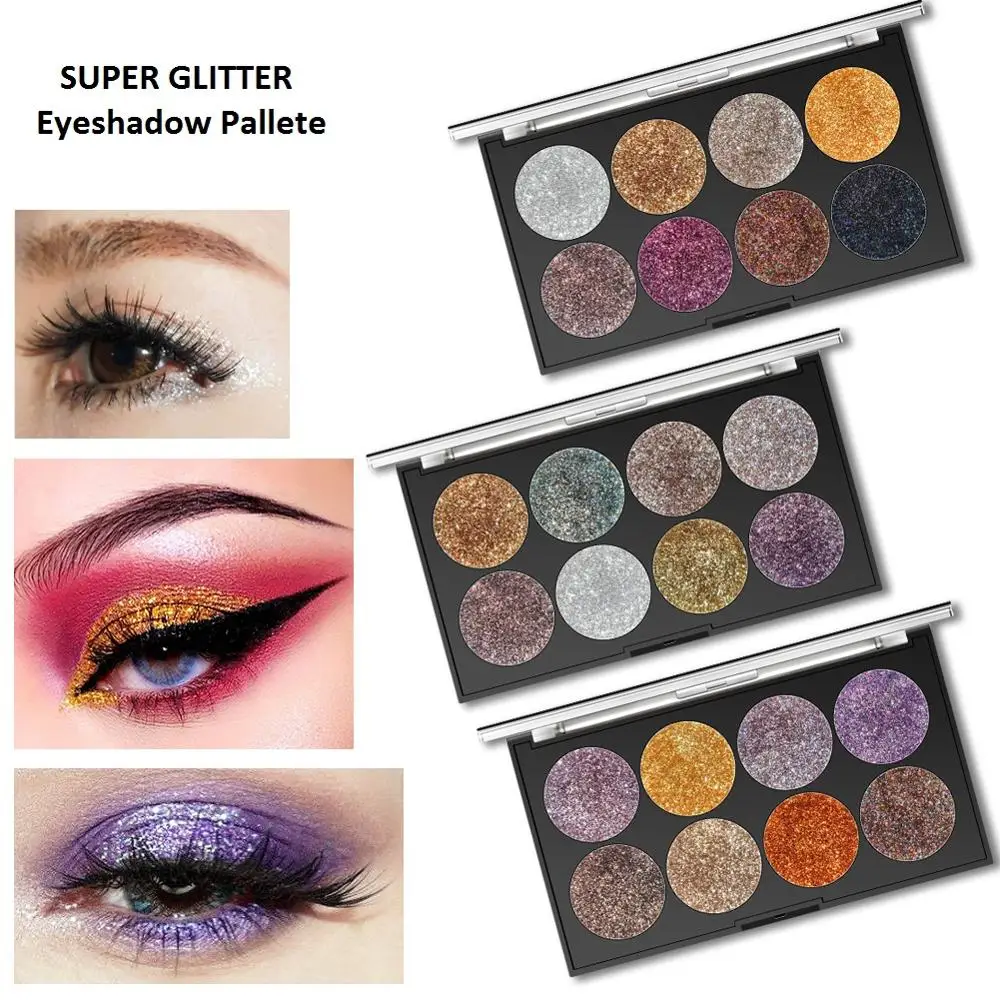 

Sparkle Eyeshadow Pallete Shining Gold Green Sequins Eyebrow Lip Face Dancing Party Makeup Decorations Glitter Cosmetics Paleta