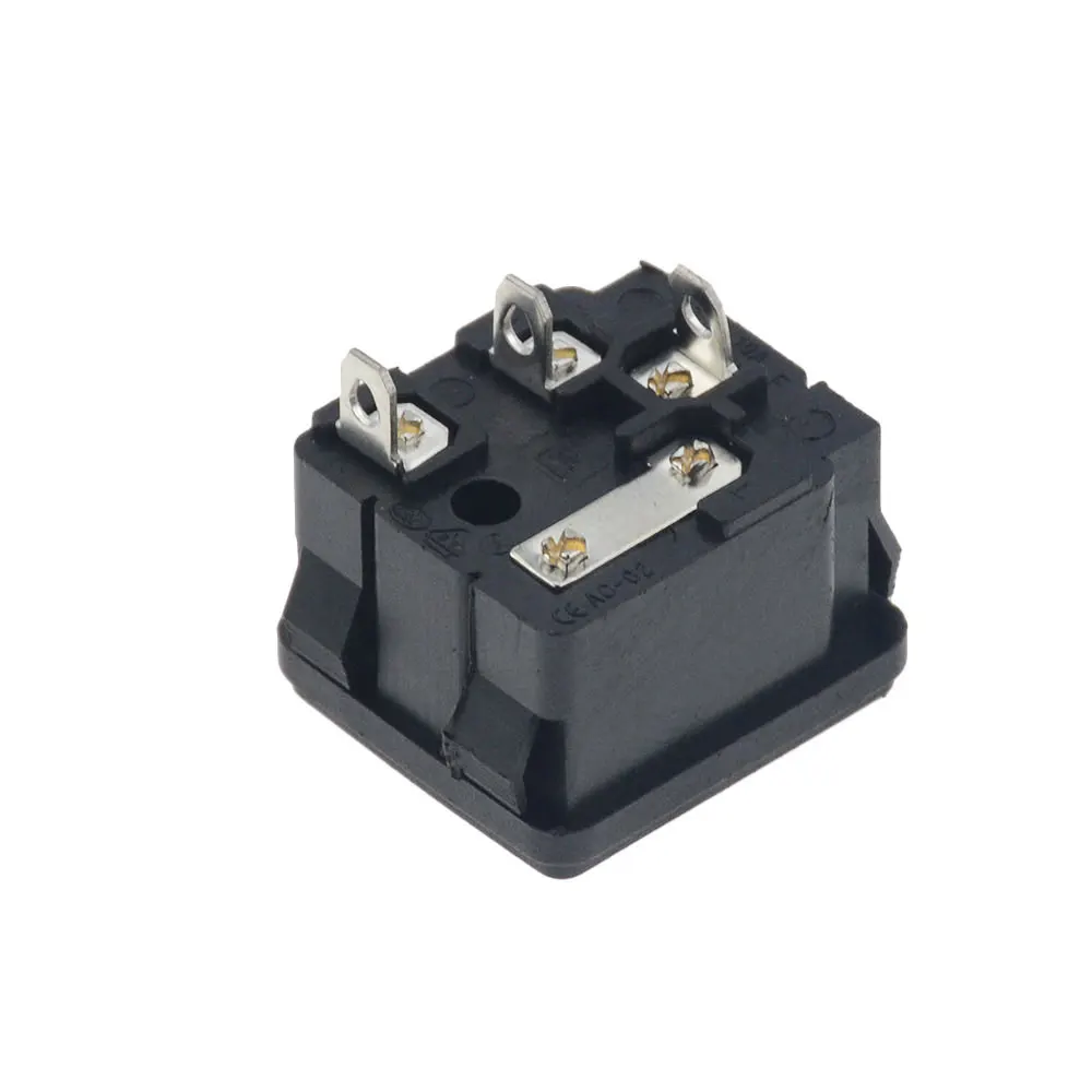 1 шт. панель монтируется 3 Pin IEC 60320 C14 вилка электропитания 15A AC 250V w/держатель предохранителя
