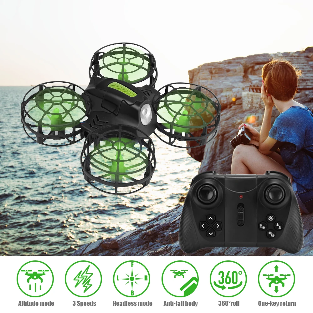 

AHOHA Mini Drone Rc quadcopter Altitude Hold Quadrocopter Dron Headless Mode 2.4G Helicopter For Kids Toys for 14 Years Children