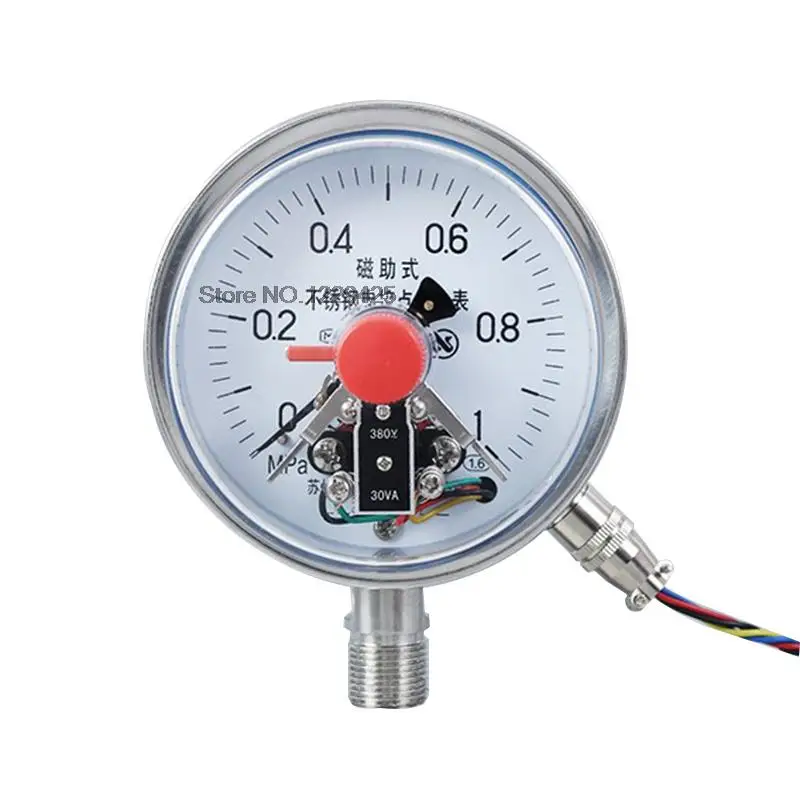 

Измеритель давления YXC100BF YXC100BF, Электрический вакуумный прибор из нержавеющей стали с магнитным силиконовым покрытием