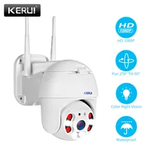 KERUI уличная Водонепроницаемая беспроводная 1080P 2MP PTZ WiFi ip-камера, скоростная купольная камера H.264+ IR для домашней безопасности, видеонаблюдения