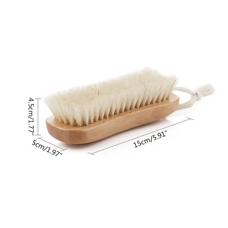 Natural Hard Bristle Laundry Brush Wooden Handle Scrub Out for Tough Stains Shoes Clothes Furniture Garment Cleaning Tools