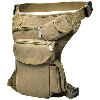 

Cycling Waist Bag Leg Pack Canvas Pocket Travel Fanny Pack Hip Bag Multifunction Outdoor Riding Traveling for Men Women