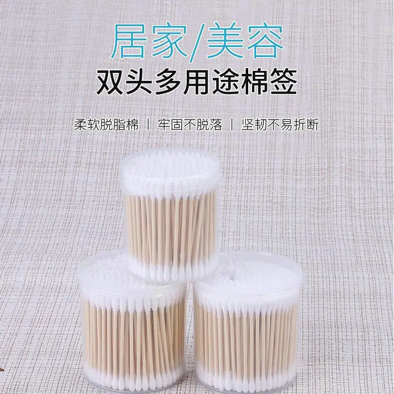 

100pcs Disposable Cotton Swabs Double-headed Cotton Swabs Sanitary Swabs Makeup And Beauty