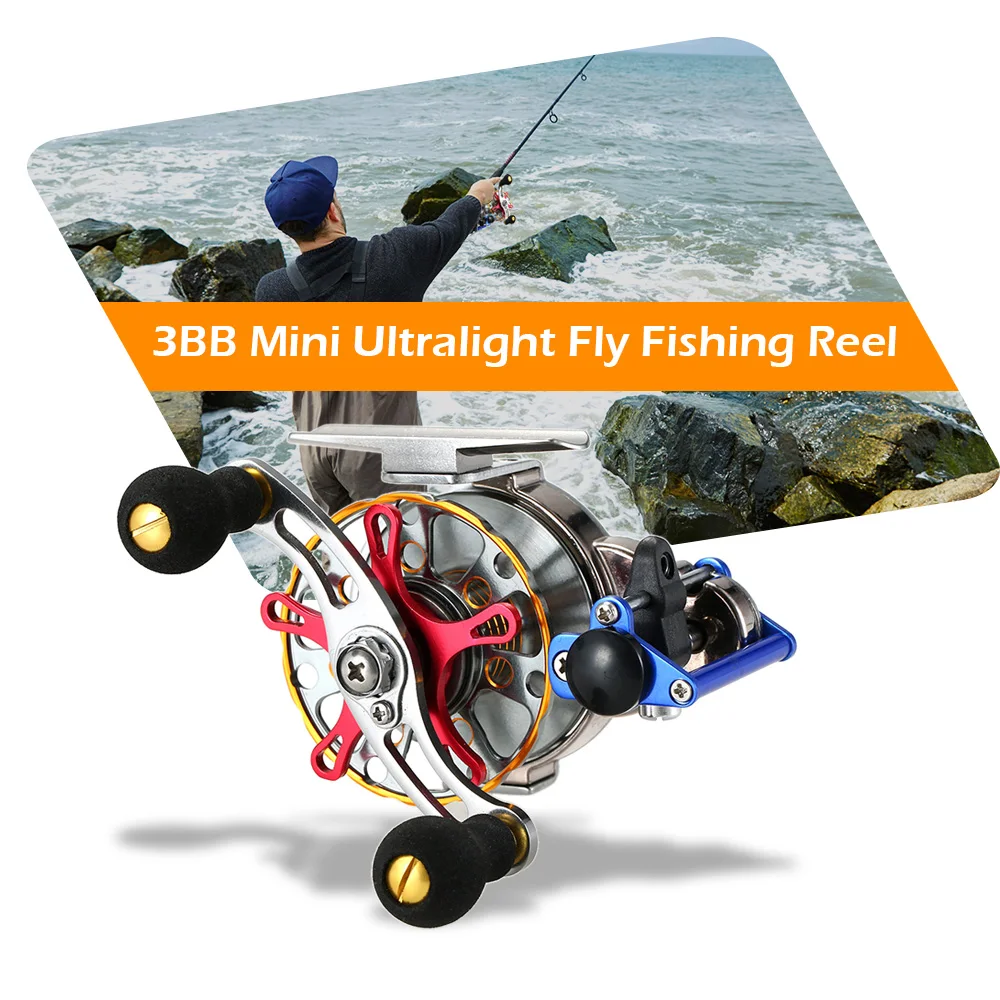 

Mini Ultralight Fly Reel Right Handed Fly Fishing Reel CNC Machined Aluminum Metal Reel Ratio Fishing Wheel Reel Spool Tackle