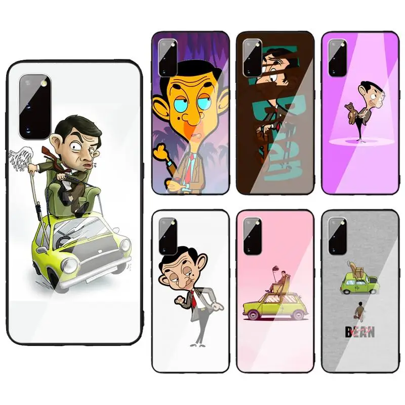 Мультяшный милый чехол для телефона Mr Bean закаленное стекло Samsung Note 8 9 10 Pro A7 2018