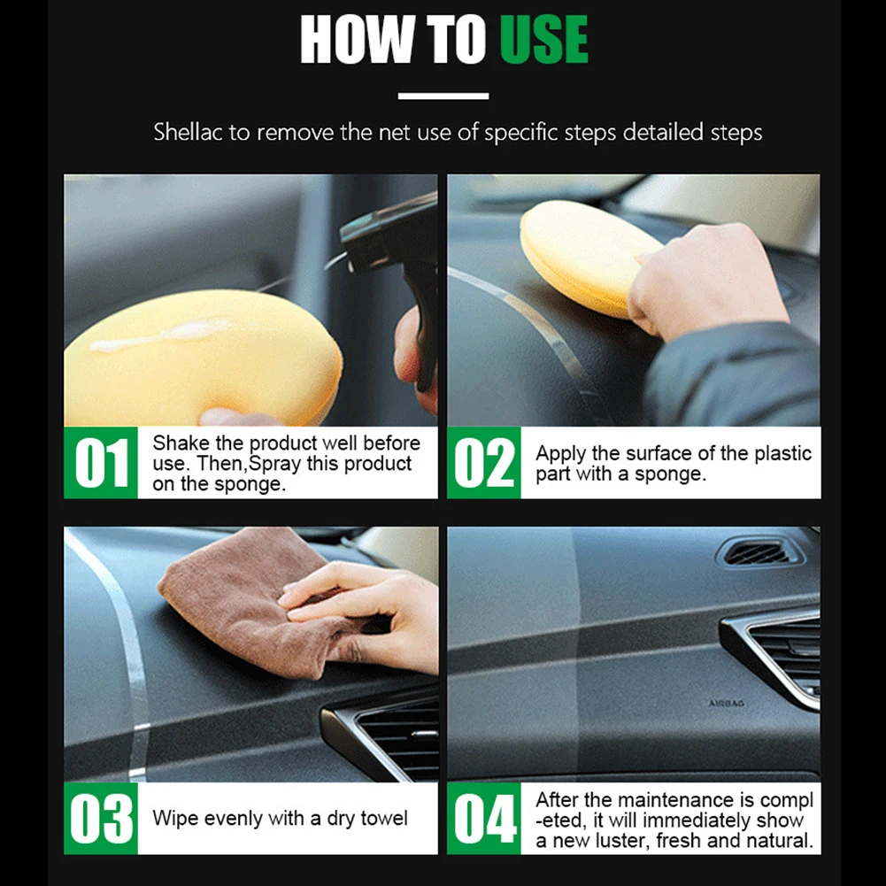 Car Cleaning Agent Nano Coating Durable Protection Auto Plastic Trim Restorer Safe Tire Polish Spray Rubber Renovation Kindness