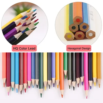 

24 Colors Colored Pencils Set Drawing Soft Core For Office School Supplies Crayon Stationery Art Tools