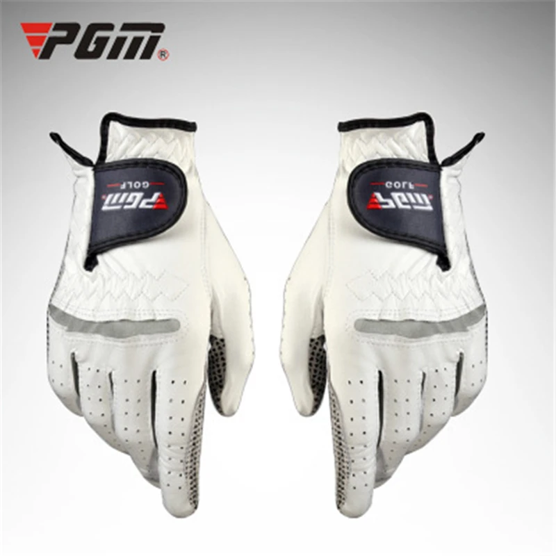 Pgm 1 шт. кожаные мягкие перчатки для гольфа левая/правая рука перчатки из чистой овчины противоскользящие дышащие перчатки D0011