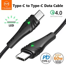Mcdodo – câble usb Original 60W PD type-c vers type-c QC 4.0, chargeur rapide pour ipad pro 2020 huawei
