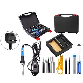 

Soldering Soldering Iron Set Kit 60W Electric Adjustable Temperature LCD Digital Display 13 Accessories Solder Station Hand