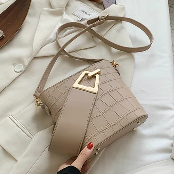 

Stone pattern Tote Bucket bag 2020 Fashion New High quality PU Leather Women's Designer Handbag Travel Shoulder Messenger Bag