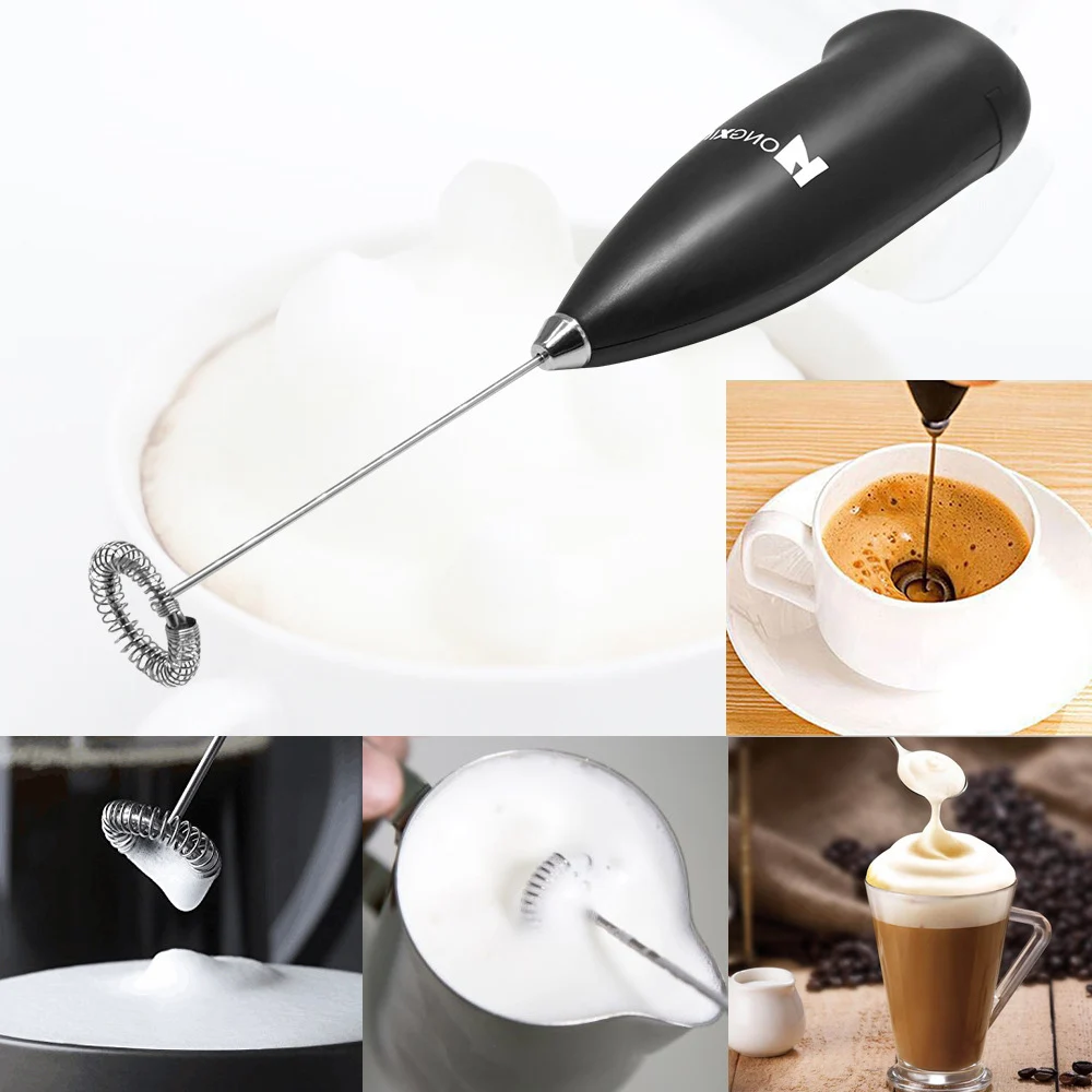 Milk Frother Handheld Mixer Foamer Coffee Maker Egg Beater Chocolate/Cappuccino Stirrer Mini Portable Blender Kitchen Whisk Tool