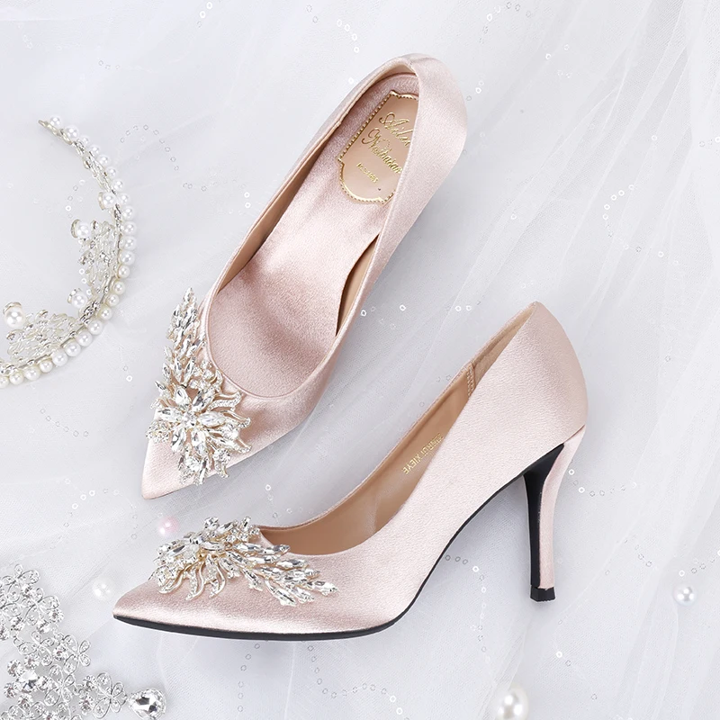 silk wedding shoes