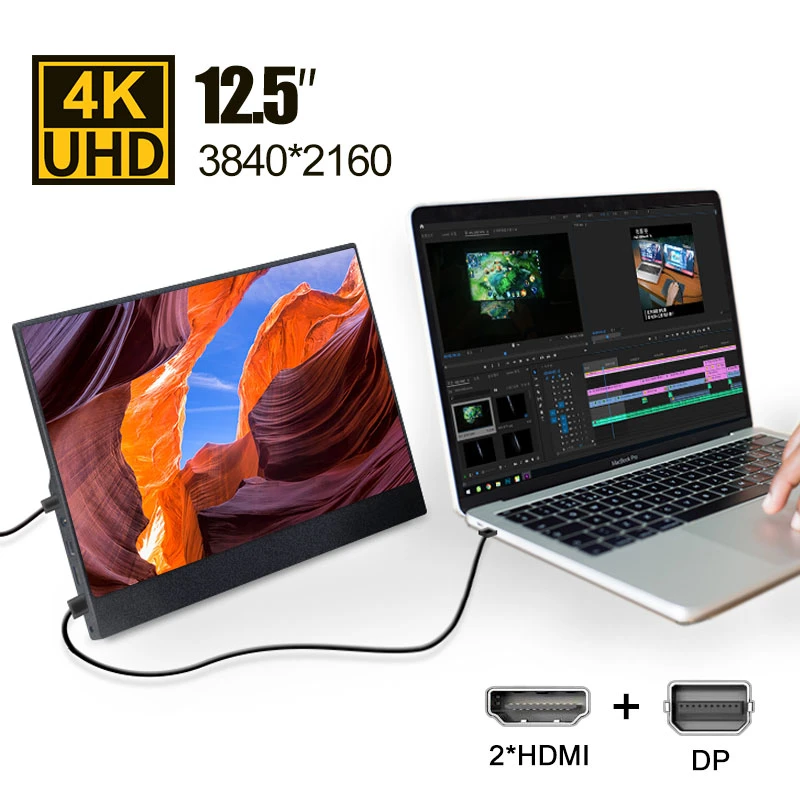 Super Thin 12 5 Real 4k Ips Portable Led Monitor Hdmi Dp Gaming Monitor For Macbook Laptop Ps4 Xbox Screen Display 3840 2160 Lcd Monitors Aliexpress Super Thin 12 5 Real 4k Ips Portable Led Monitor Hdmi Dp Gaming Monitor For Macbook Laptop Ps4 Xbox Screen Display 3840 2160 Lcd Monitors Aliexpress