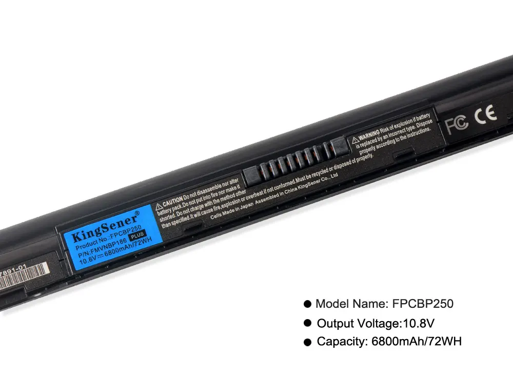 Аккумулятор KingSener FPCBP250 для FUJITSU LifeBook A530 A531 PH521 AH530 AH531 LH701 LH520 LH522 FMVNBP186 FMVNBP189|battery for