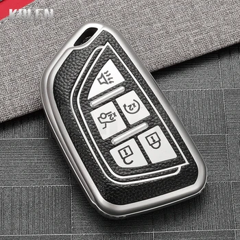 TPU Leather Type Car Smart Key Case Cover For Cadillac CT5 CT4-V C8 CT6 XT5 XT6 XT4 Corvette Protector Shell Fob Accessories