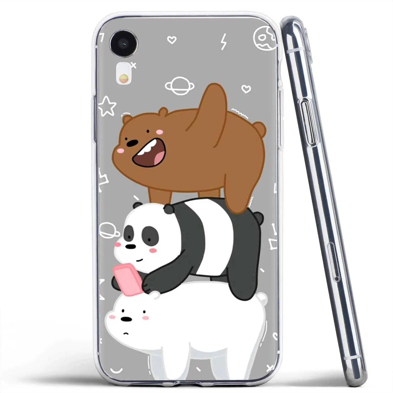 Силиконовый чехол Panda для Motorola Moto G G2 G3 X4 E4 E5 G5 G5S G6 Z Z2 Z3 C Play Plus  Мобильные телефоны