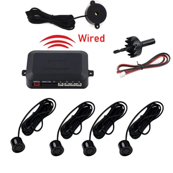 

2-4 Sensors Buzzer 22mm Car Parking Sensor Kit Reverse Backup Radar Sound Alert Indicator Probe System 12V