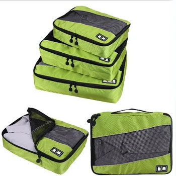 

Luggage Packing Organizer Set 3Pcs/set Zipper Packing Cube Travel Bag System Durable Unisex Clothing Sorting Organizer