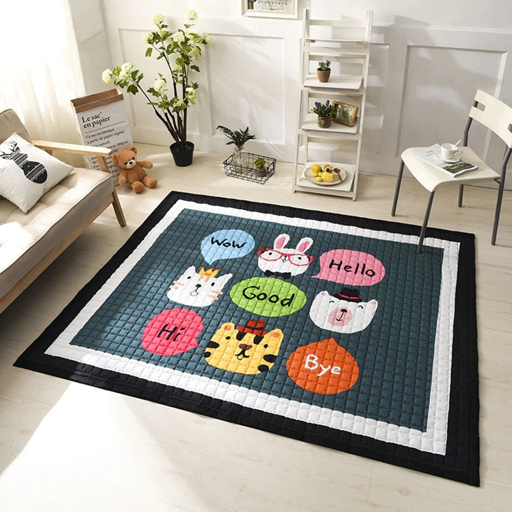 

Baby Play Mats Kids Crawling Game Carpet Cartoon Anti-skid Blanket 145X195CM Large Rugs Soft And Comfortable
