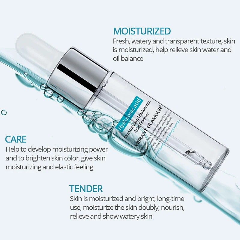 VIBRANT GLAMOUR Hyaluronic Acid Shrink pores Facial Serum Whitening Moisturizing Essence Liquid Tighting Brighten Face Skin 3