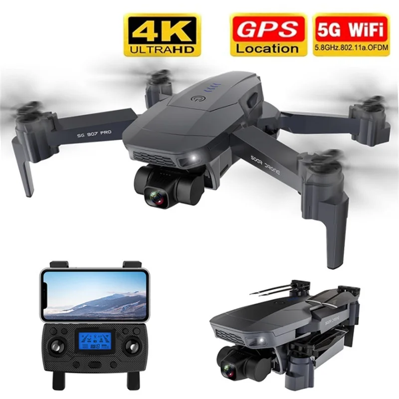 

New SG907 PRO Two-axis Gimbal 4K WIFI HD Professional Camera Photography RC Drone FPV Quadcopter Follow Me Helicopter Toy Drones