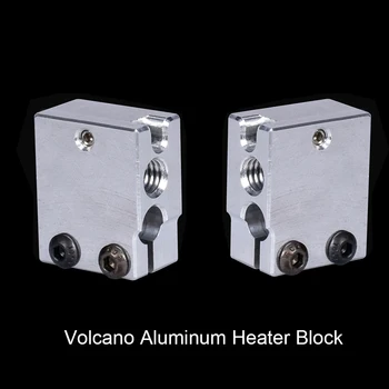 

High Quality Volcano Aluminum Heated Block for E3D Volcano Hotend PT100 Sensor Thermistor Titan J-head Extruder 3D Printer Parts