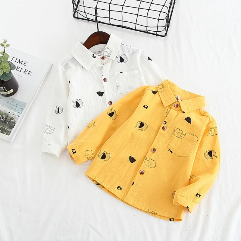 

Baby Clothes Boys Girls Autumn Spring Floral Cotton Shirt Children Clothes Baby Boy Girl Long Sleeve Tops Tees Blouse