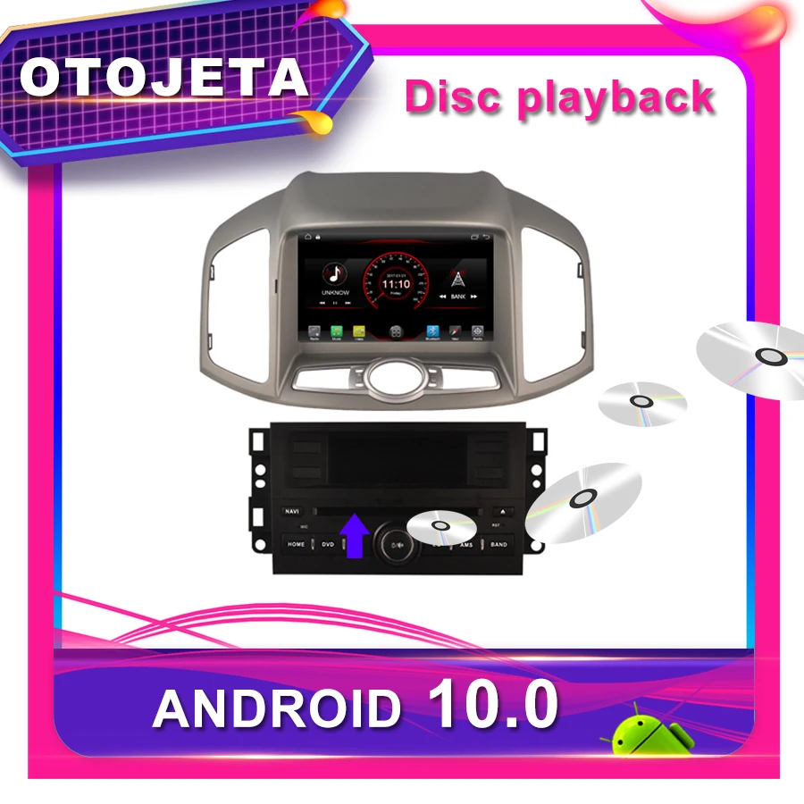 Автомобильный DVD плеер OTOJETA Android 10 0 GPS для CHEVROLET CAPTIVA 2012 13 автомобильный