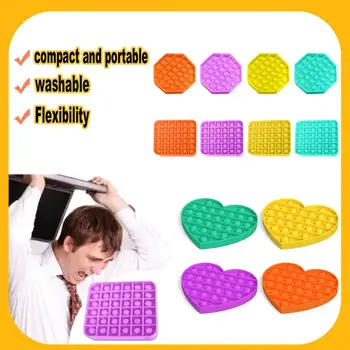 Antistress Toys Bubble Popping Game Push Fidget Sensory Toy Funny Adult Kids Reliver Stress Toys Silicone Autism Special Needs 1