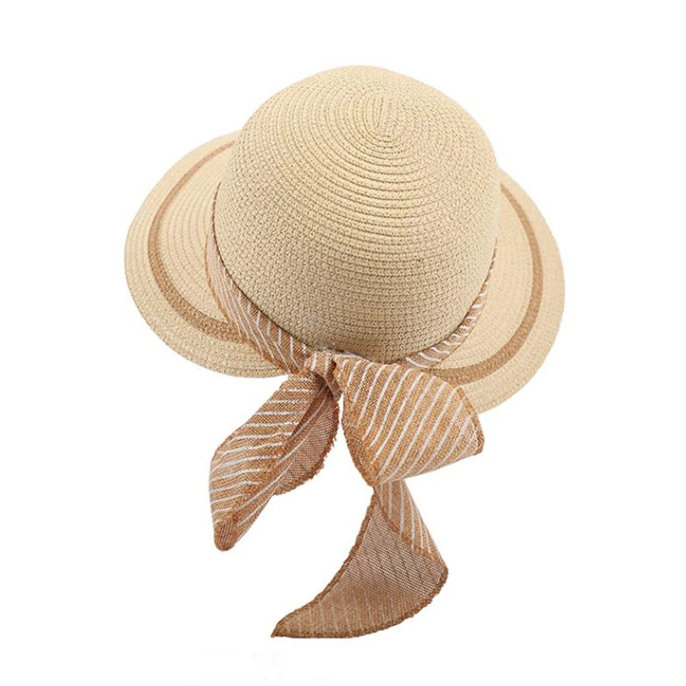 Bowknot Sun Visor Ladies Straw Hat 